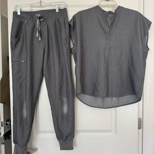 Figs Women's Charcoal Gray Jogger Set